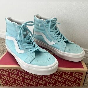 VANS SK8-HI baby blue/white. Size 7